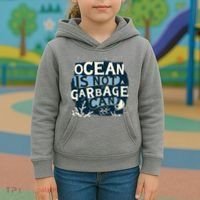 Ocean Is Not A Garbage Can Kids Hoodie thumb 3