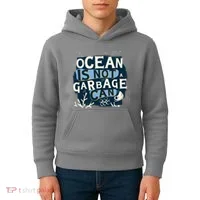Ocean Is Not A Garbage Can Kids Hoodie thumb 4