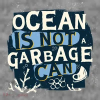 Ocean Is Not A Garbage Can Kids Long Sleeve Shirt thumb 2
