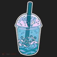 Ocean Waves Boba Tea Women's Sweatshirt thumb 2