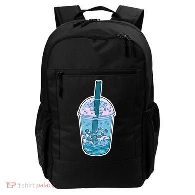 Ocean Waves Boba Tea Backpack