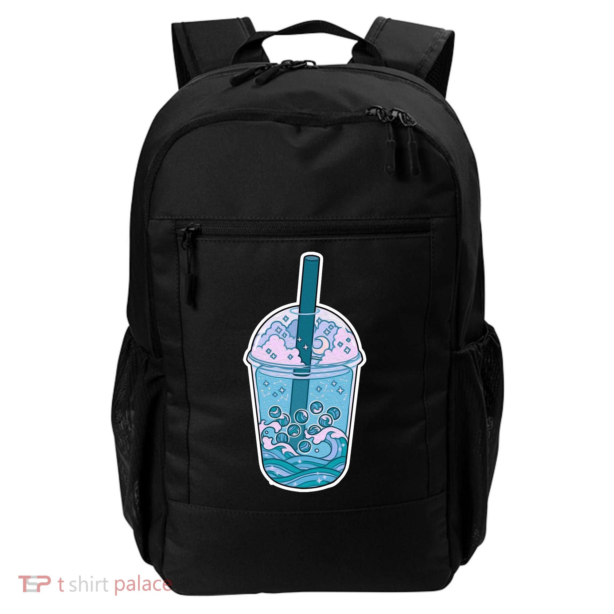 Ocean Waves Boba Tea Backpack