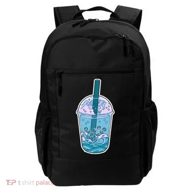 Ocean Waves Boba Tea Backpack