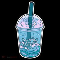 Ocean Waves Boba Tea Backpack thumb 2