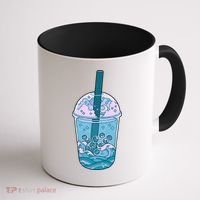 Ocean Waves Boba Tea Coffee Mug thumb 1