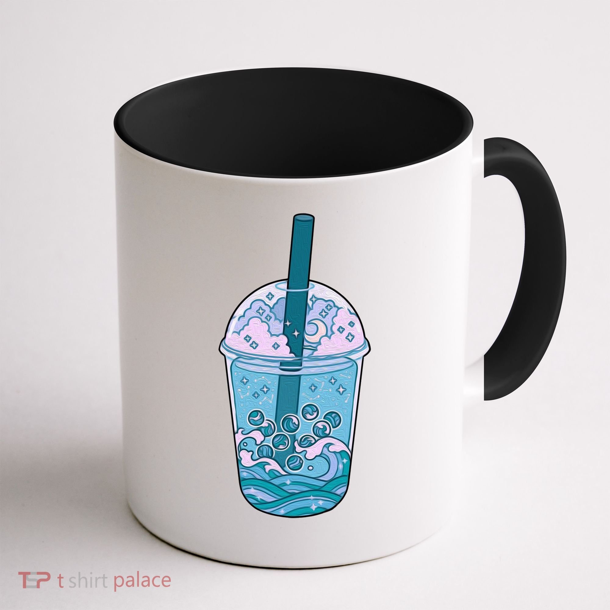 Ocean Waves Boba Tea Coffee Mug