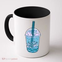 Ocean Waves Boba Tea Coffee Mug thumb 0