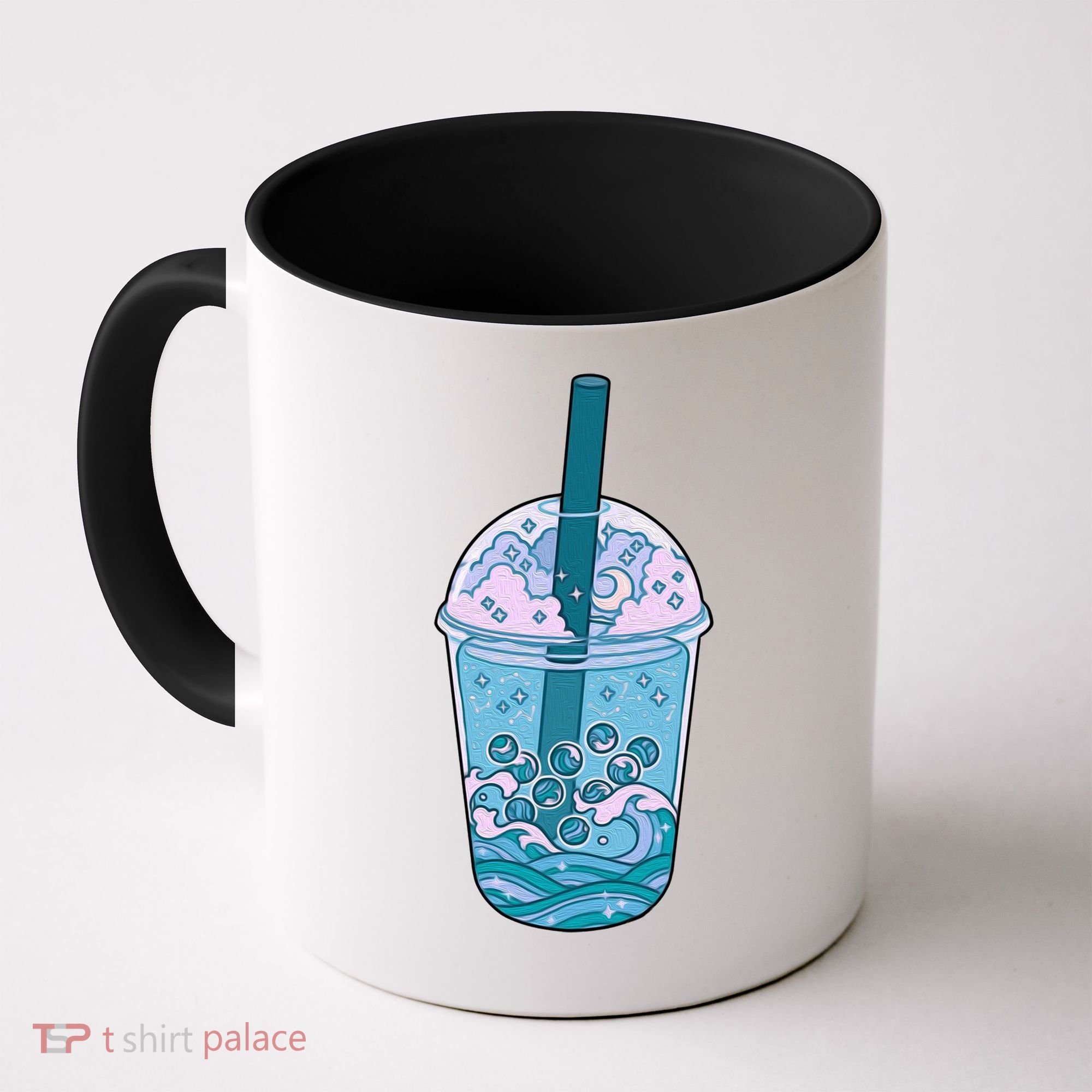 Ocean Waves Boba Tea Coffee Mug