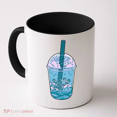 Ocean Waves Boba Tea Coffee Mug