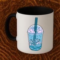 Ocean Waves Boba Tea Coffee Mug thumb 2