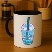 Ocean Waves Boba Tea Coffee Mug thumb 4