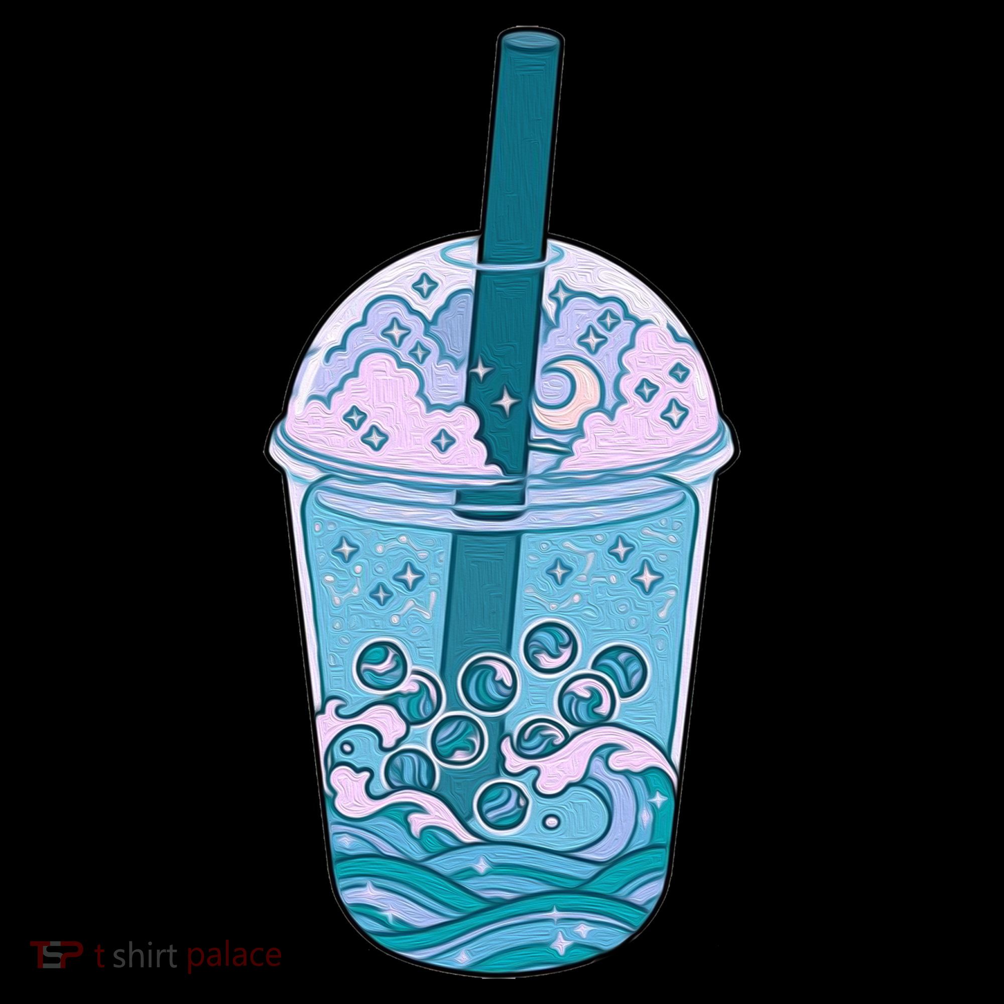 Ocean Waves Boba Tea Coffee Mug