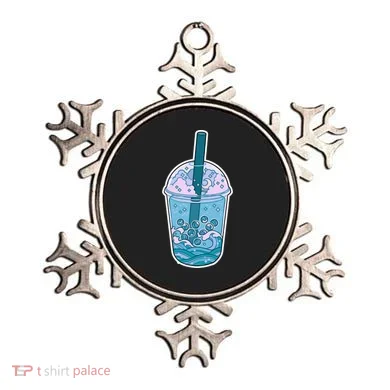 Ocean Waves Boba Tea Ornament