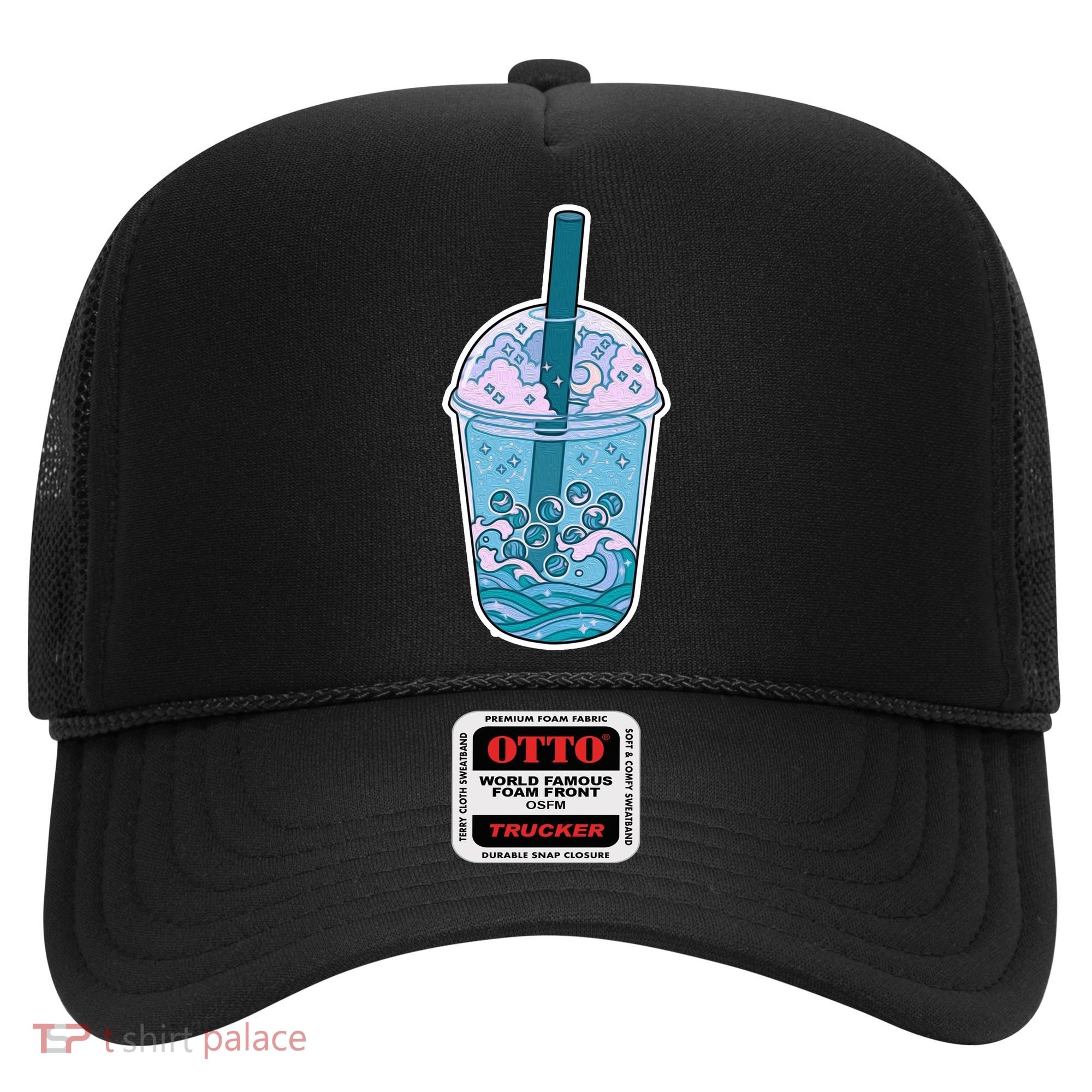 Ocean Waves Boba Tea Hat
