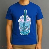Ocean Waves Boba Tea T-Shirt thumb 3
