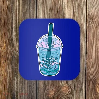 Ocean Waves Boba Tea Coaster