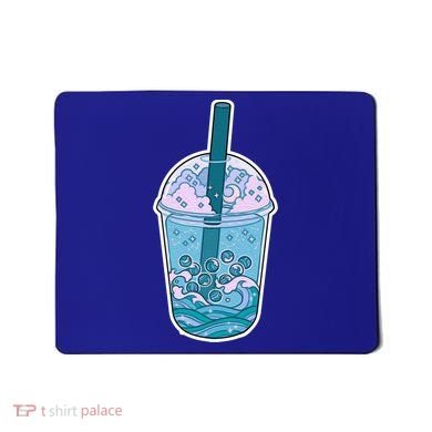 Ocean Waves Boba Tea Mousepad