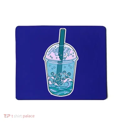 Ocean Waves Boba Tea Mousepad