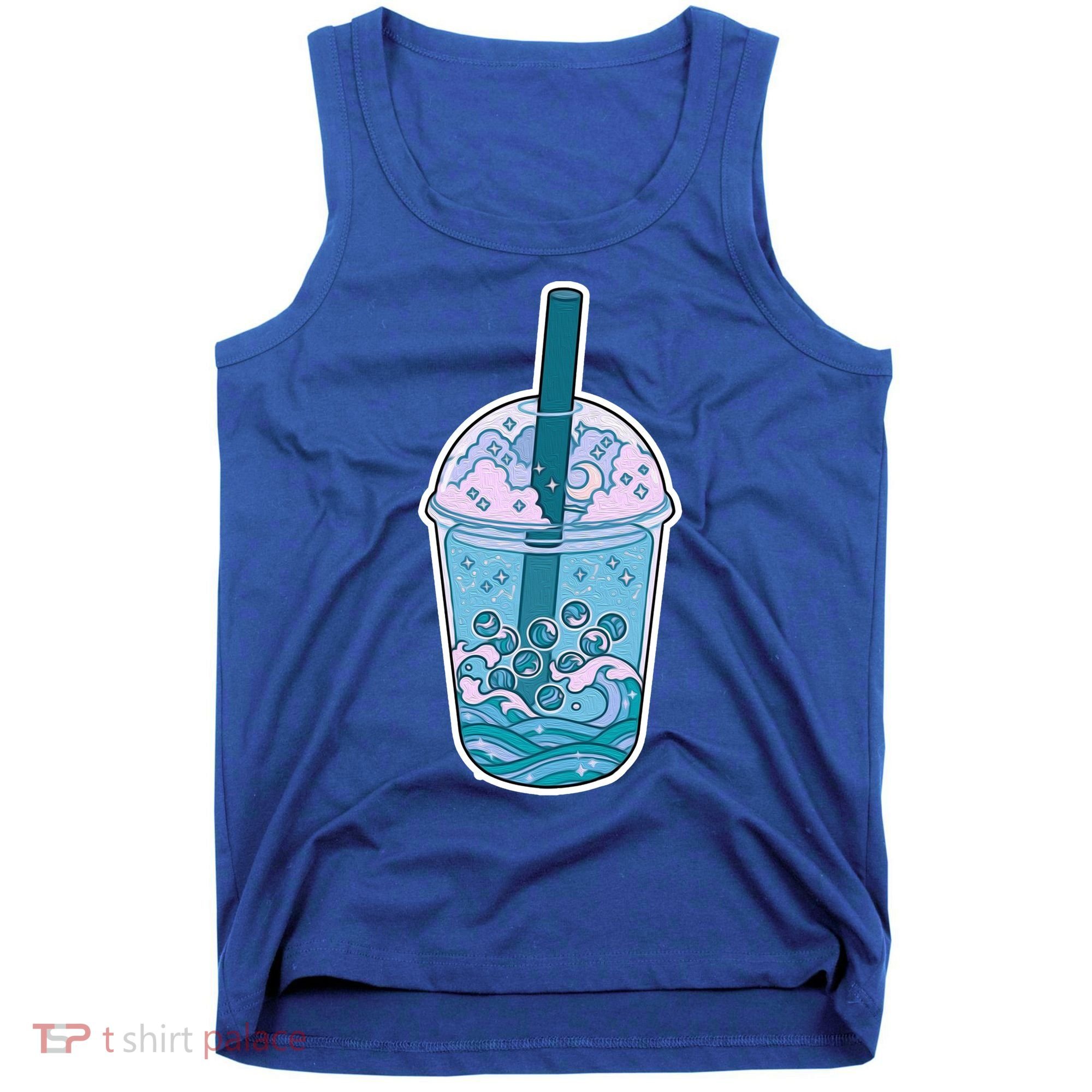 Ocean Waves Boba Tea Tank Top