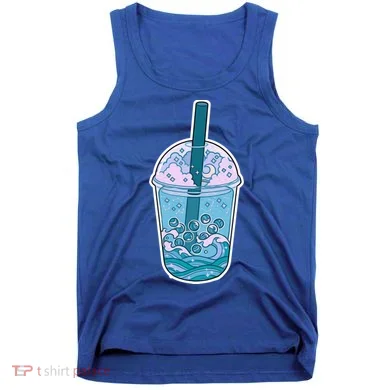 Ocean Waves Boba Tea Tank Top