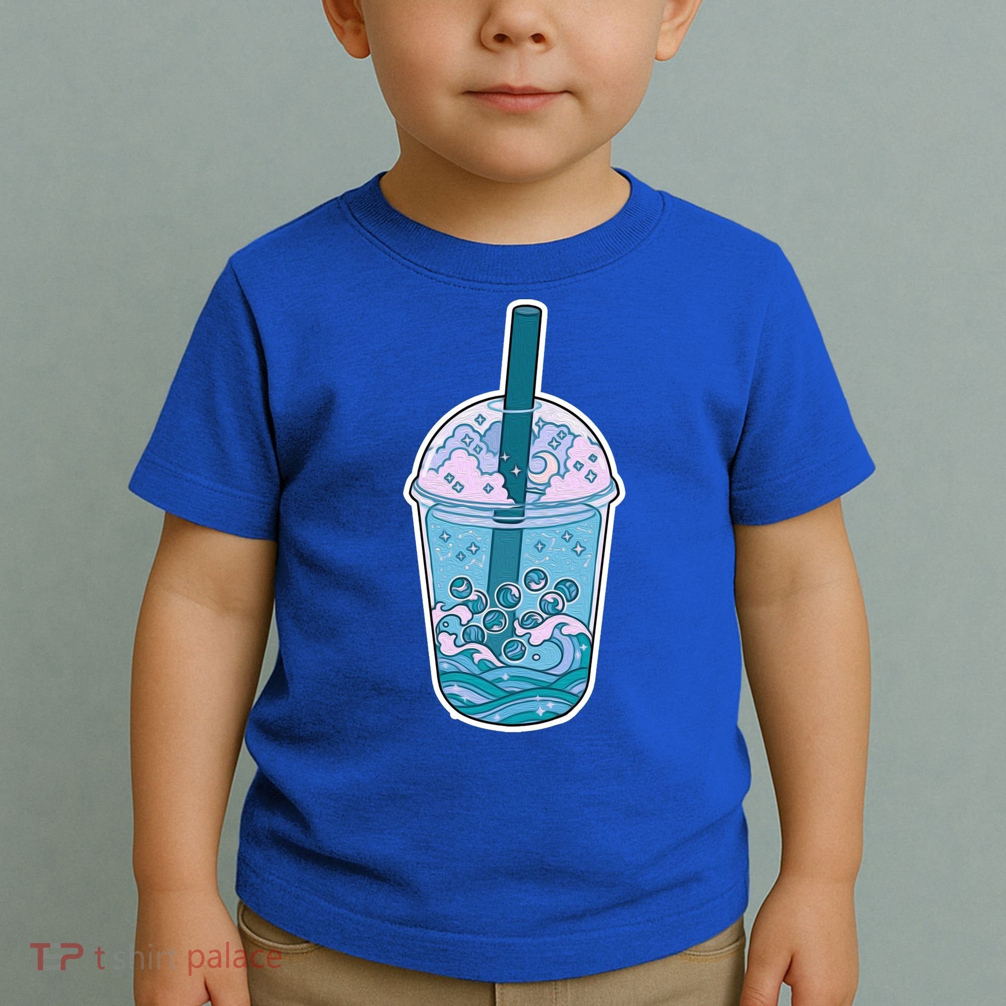 Ocean Waves Boba Tea Toddler T-Shirt