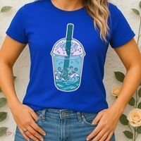 Ocean Waves Boba Tea Women's T-Shirt thumb 2