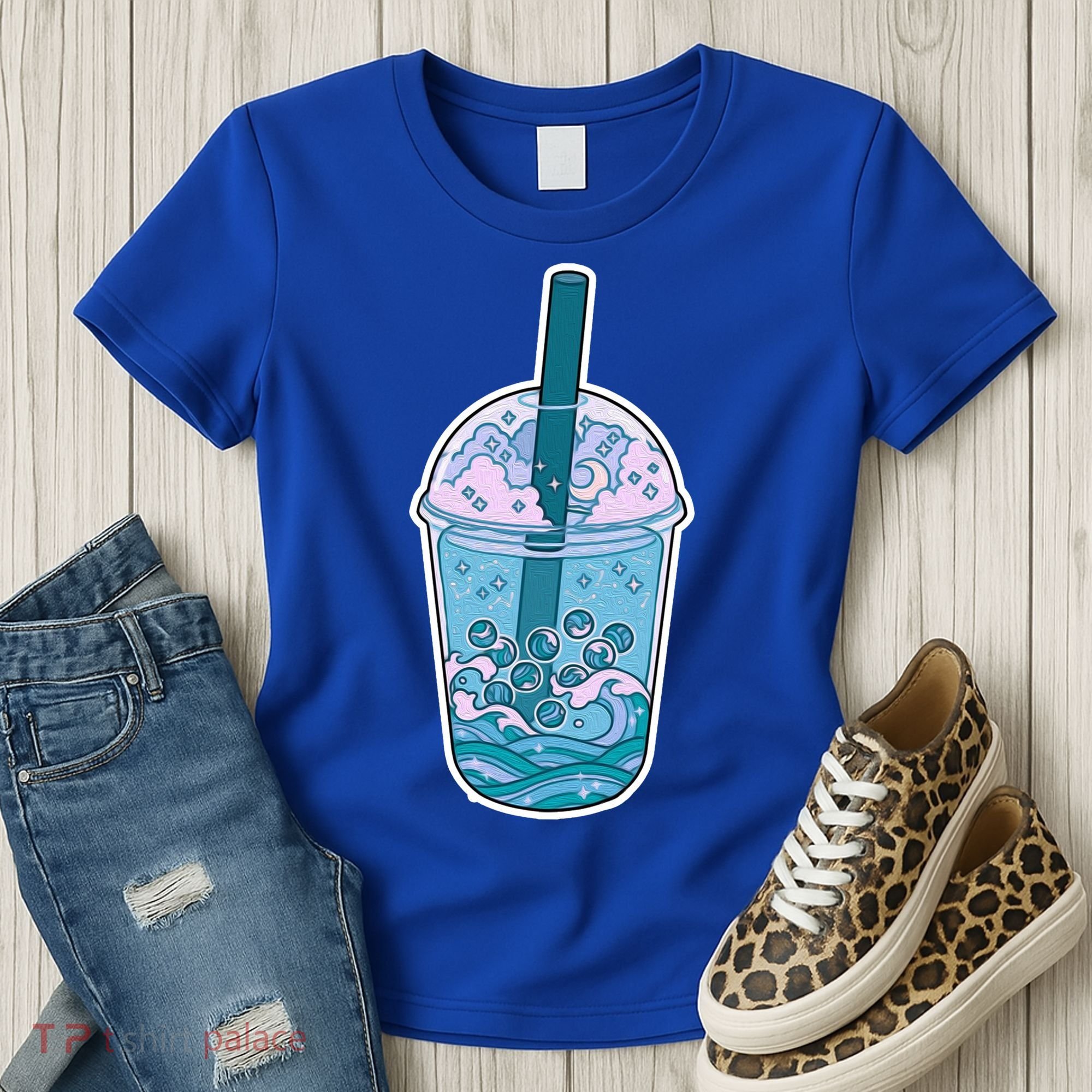 Ocean Waves Boba Tea Women's T-Shirt