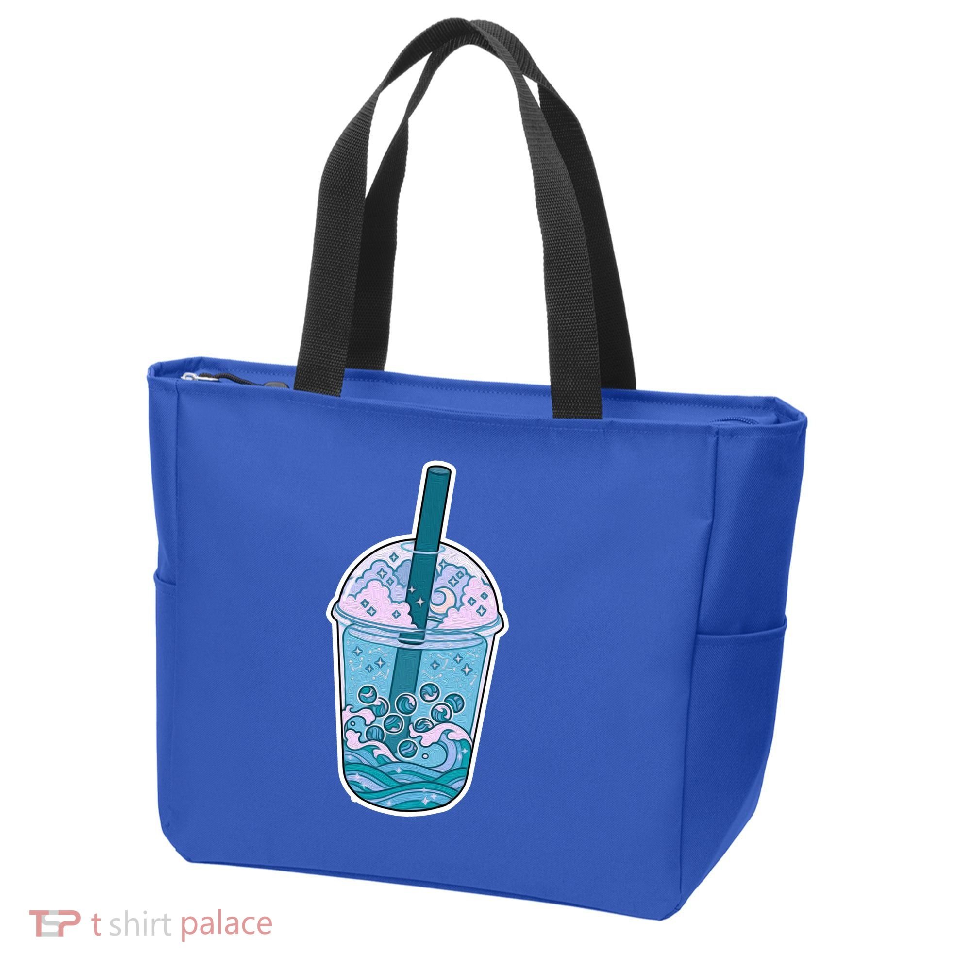 Ocean Waves Boba Tea Tote Bag