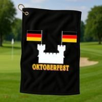 Oktoberfest Castle Flag Golf Towel thumb 1
