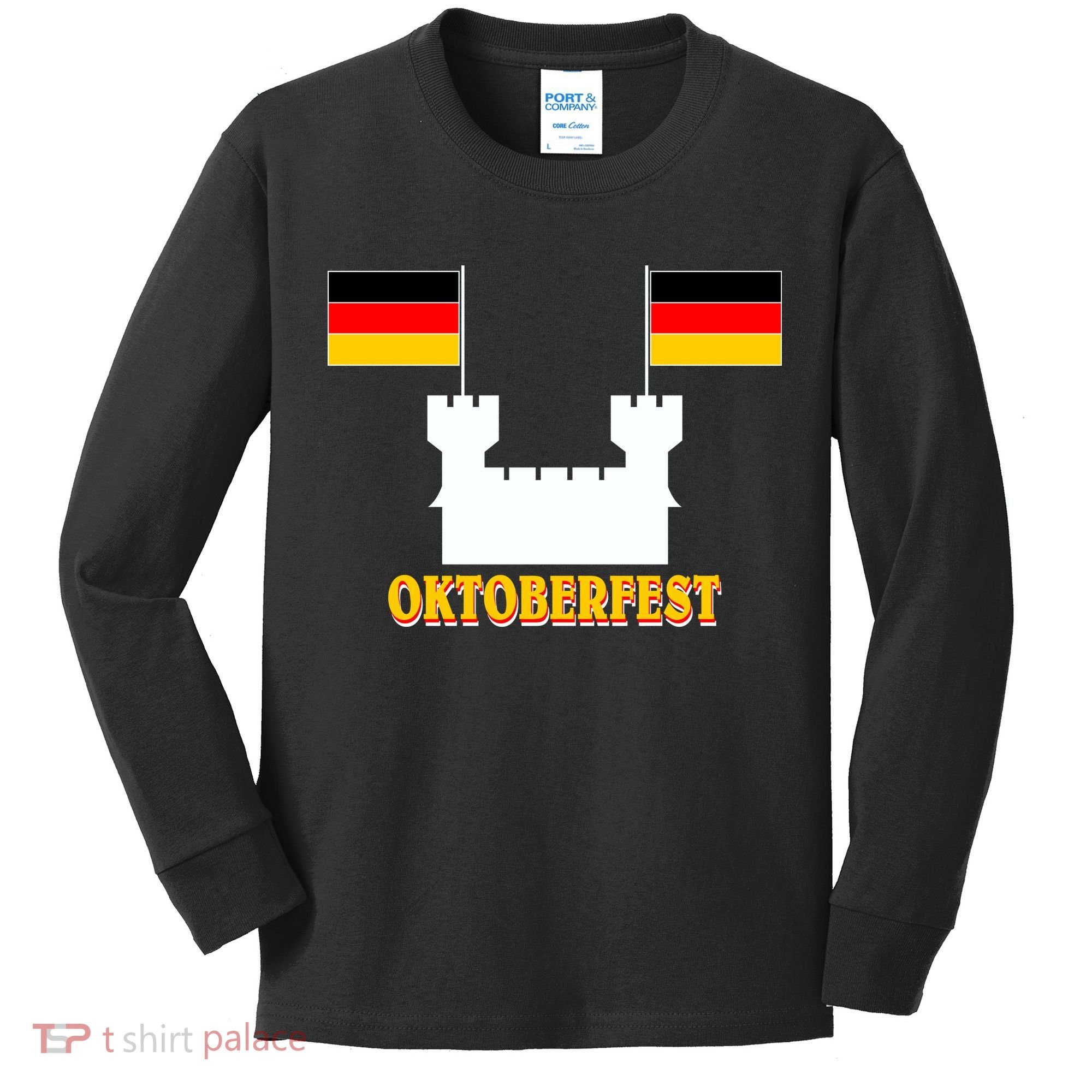 Oktoberfest Castle Flag Kids Long Sleeve Shirt