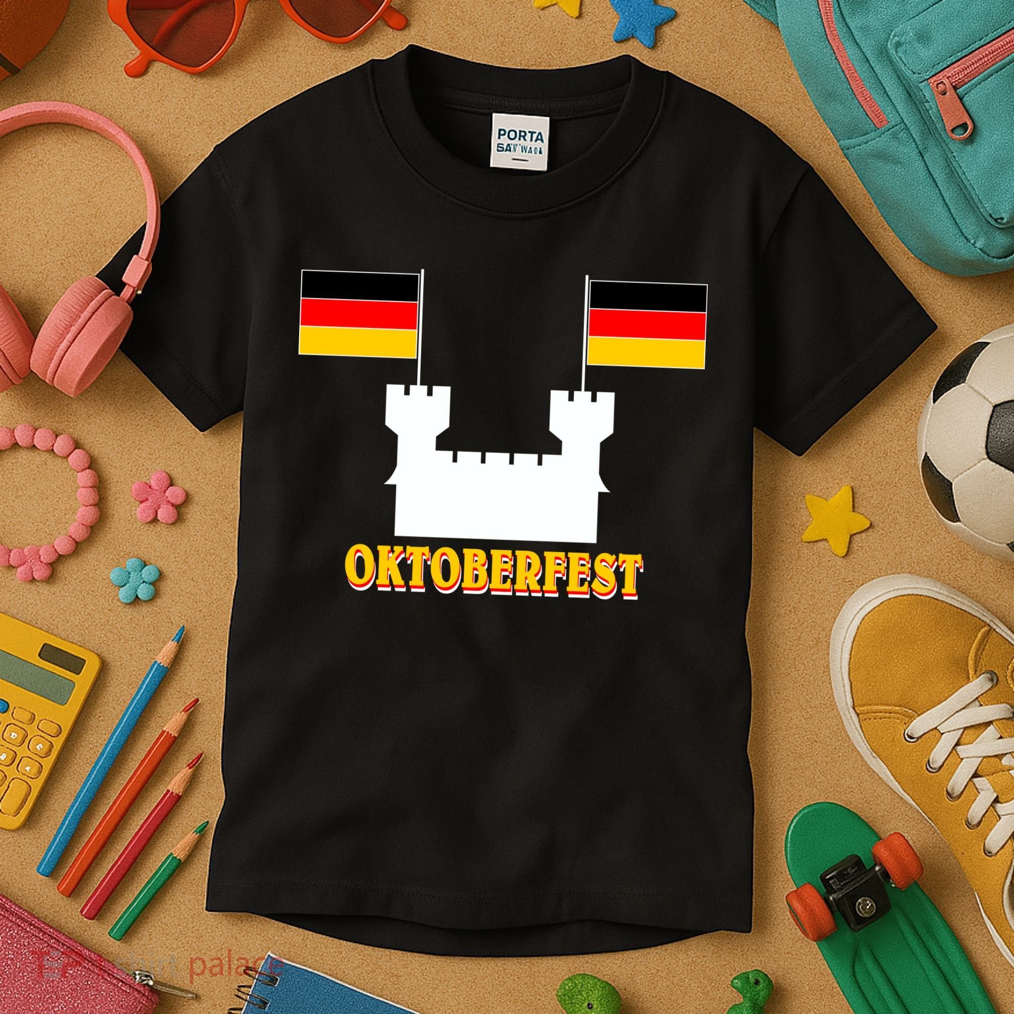 Oktoberfest Castle Flag Kids T-Shirt