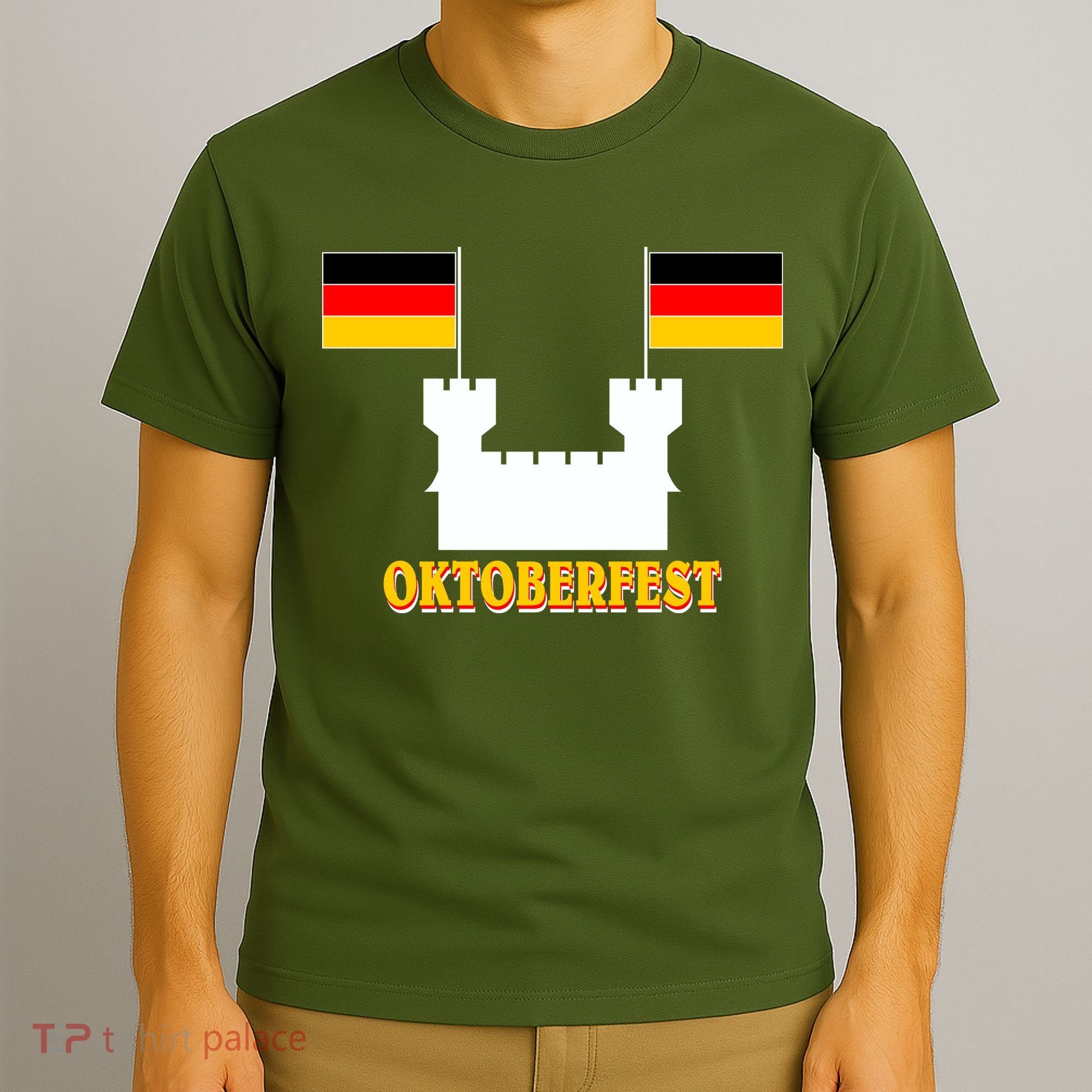 Oktoberfest Castle Flag T-Shirt