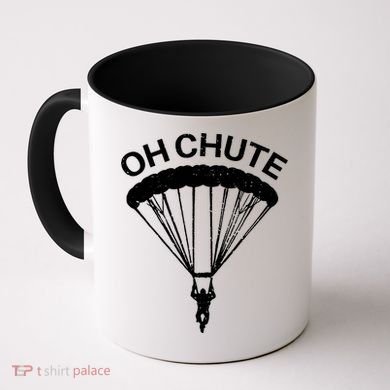 Oh Chute Funny Skydiving Gift For Skydiver Parachute Jumping Coffee Mug
