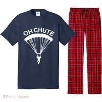 Oh Chute Funny Skydiving Gift For Skydiver Parachute Jumping Pajama Set thumb 0