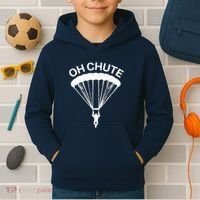 Oh Chute Funny Skydiving Gift For Skydiver Parachute Jumping Kids Hoodie thumb 2