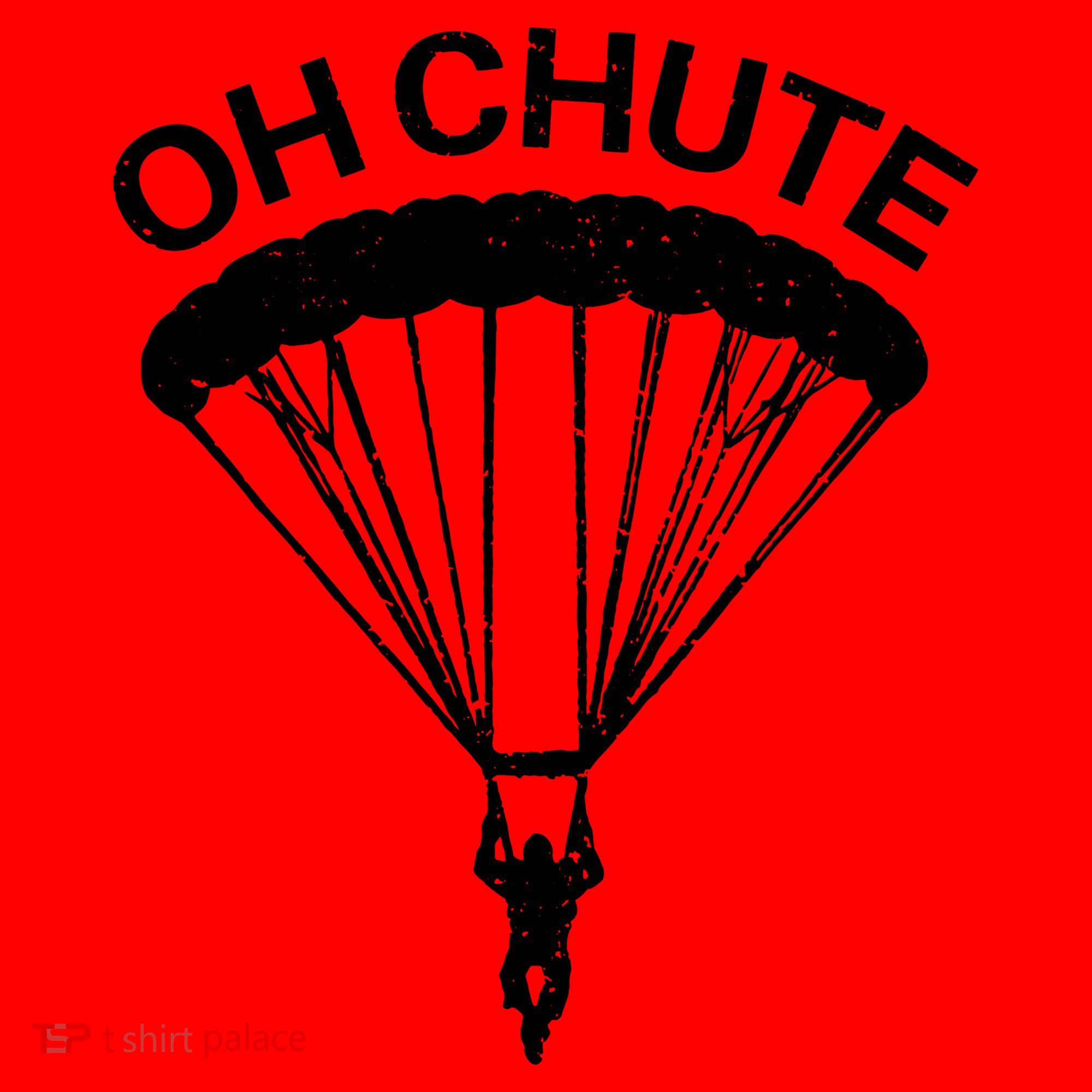Oh Chute Funny Skydiving Gift For Skydiver Parachute Jumping Santa Hat