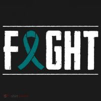 Ovarian Cancer Fight Cancer Ribbon Meaningful Gift Doggie Tank thumb 4