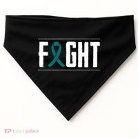 Ovarian Cancer Fight Cancer Ribbon Meaningful Gift USA-Made Doggie Bandana thumb 0