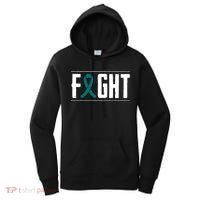 Ovarian Cancer Fight Cancer Ribbon Meaningful Gift Women's Hoodie thumb 0