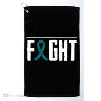 Ovarian Cancer Fight Cancer Ribbon Meaningful Gift Golf Towel thumb 0