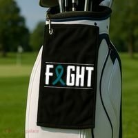 Ovarian Cancer Fight Cancer Ribbon Meaningful Gift Golf Towel thumb 2