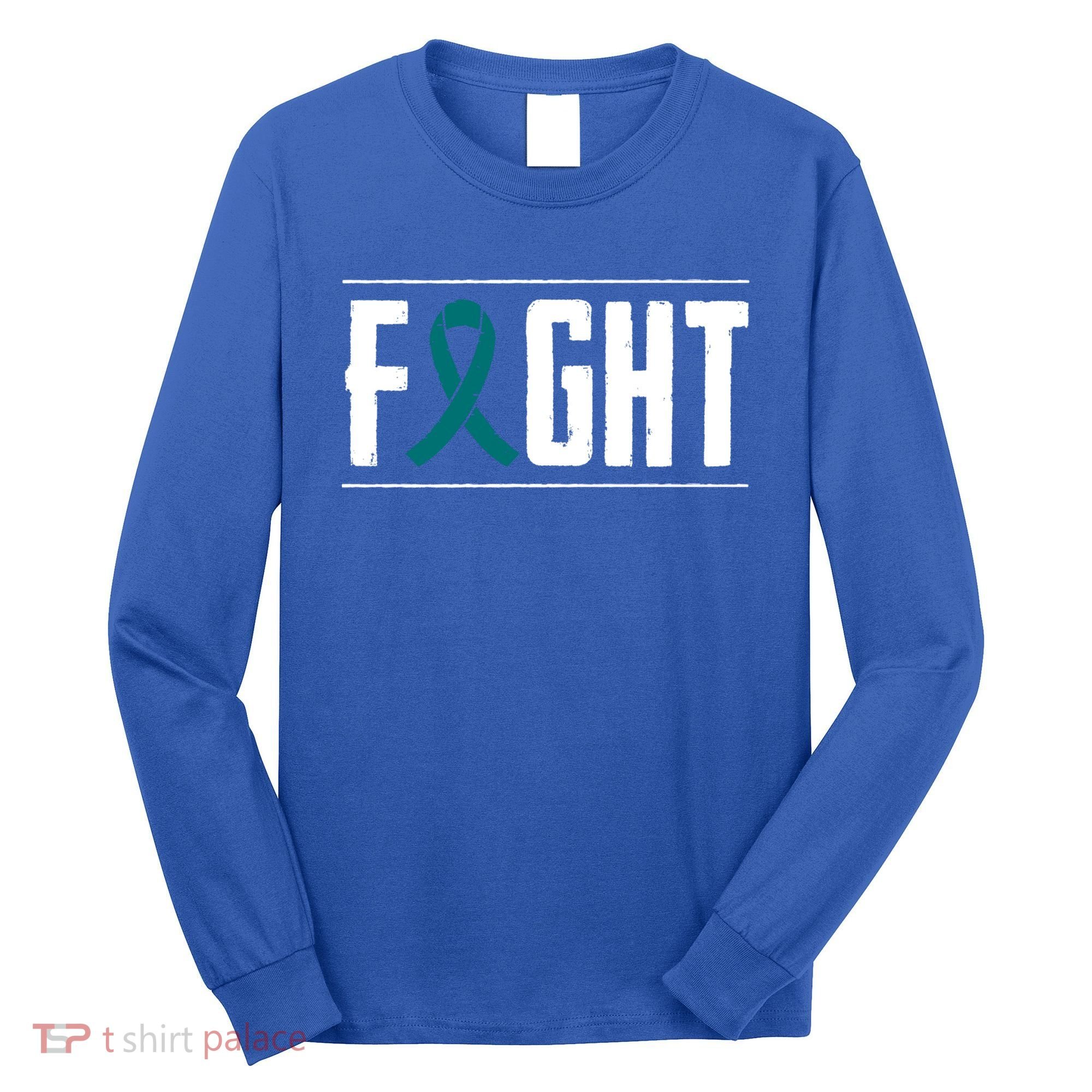 Ovarian Cancer Fight Cancer Ribbon Meaningful Gift Long Sleeve Shirt