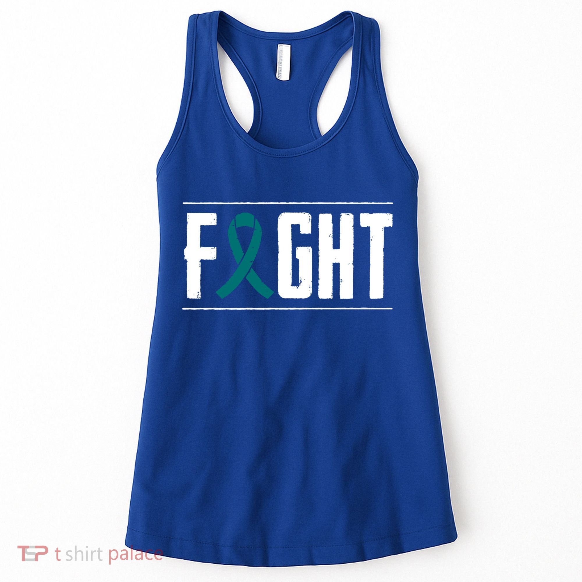 Ovarian Cancer Fight Cancer Ribbon Meaningful Gift Women's Tank Top
