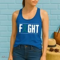 Ovarian Cancer Fight Cancer Ribbon Meaningful Gift Women's Tank Top thumb 2