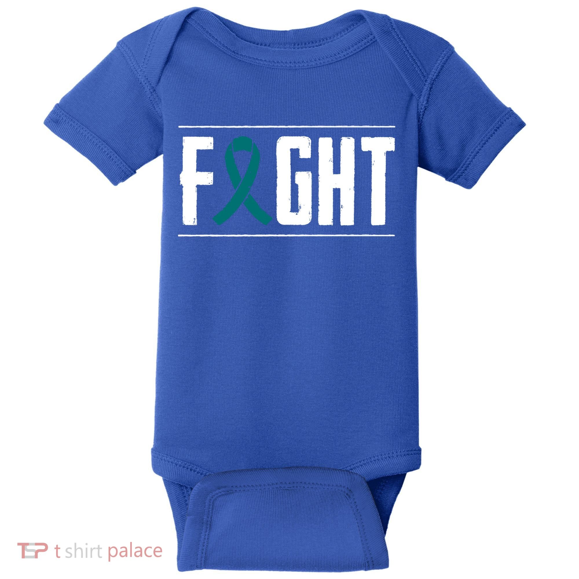 Ovarian Cancer Fight Cancer Ribbon Meaningful Gift Baby Bodysuit