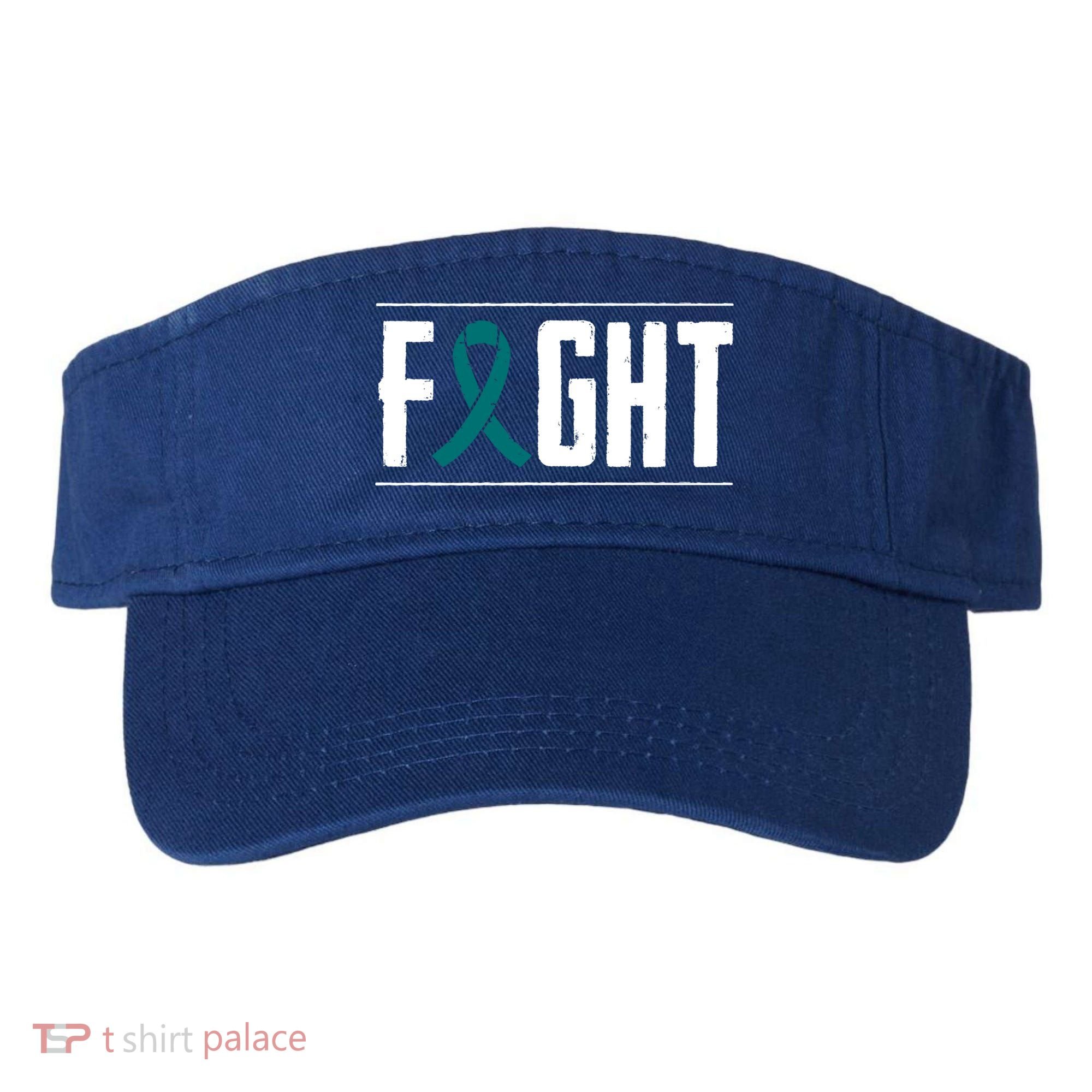 Ovarian Cancer Fight Cancer Ribbon Meaningful Gift Visor