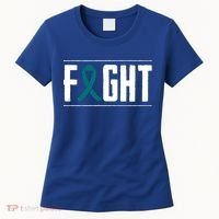 Ovarian Cancer Fight Cancer Ribbon Meaningful Gift Women's T-Shirt thumb 0