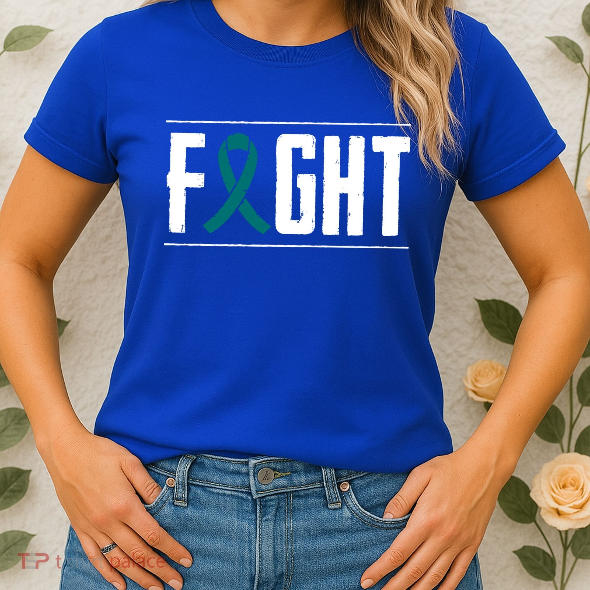 Ovarian Cancer Fight Cancer Ribbon Meaningful Gift Women's T-Shirt