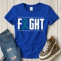 Ovarian Cancer Fight Cancer Ribbon Meaningful Gift Women's T-Shirt thumb 3