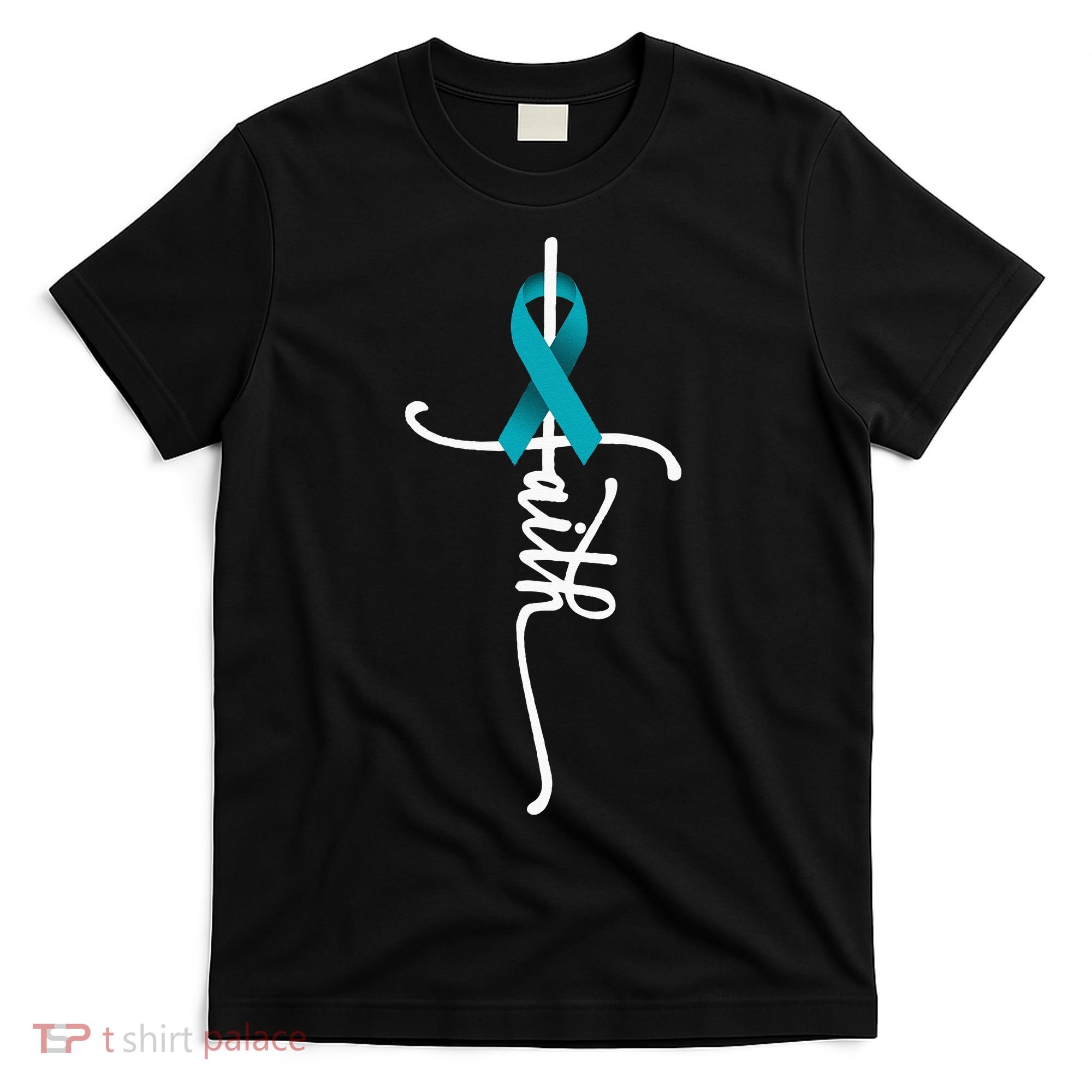 Ovarian Cancer Faith Ovarian Cancer Awareness Support T-Shirt